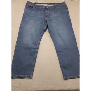 Wrangler Mens Jeans Size 48x30 Blue‎ Denim Straight Leg Comfort Fit